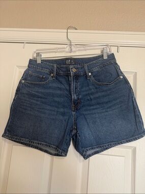 GAP Indigo High-Rise Denim Shorts